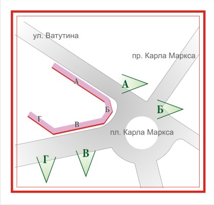 Временные установки. вид с развязки пр.Маркса - пл.Маркса - у Временные установки. вид с развязки пр.Маркса - пл.Маркса - у